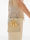 Cult Gaia Mini Emilia Leather Top Handle Bag In Neutrals