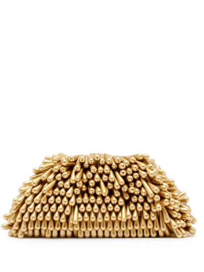 Cult Gaia Mini Jaala Nano Beaded Crossbody Bag In Gold