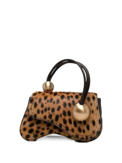 Cult Gaia Mini Kazia Nano Leopard-print Crossbody Bag In Animal Print