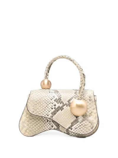 Cult Gaia Mini Kazia Snake-effect Leather Tote Bag In Pink