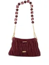 Cult Gaia Mini Kiraz Leather Shoulder Bag In Burgundy