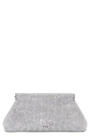 Cult Gaia Lillia Mini Glass Crystal Clutch Bag In Silver