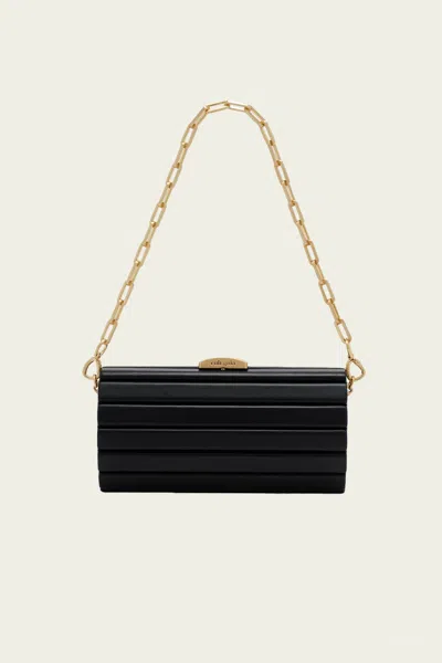 Cult Gaia Mini Rolie Polie Clutch In Black