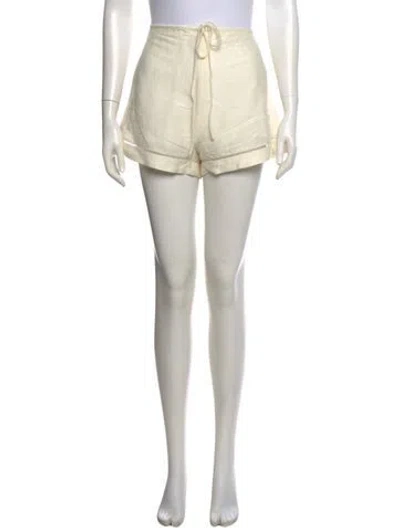Pre-owned Cult Gaia Mini Shorts In White