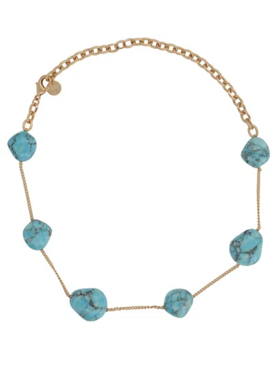 Cult Gaia Mini Statement Necklace In Blue