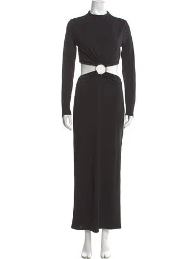 Pre-owned Cult Gaia Mock Neck Long Dress W/ Tags In Gray