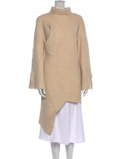 Pre-owned Cult Gaia Mock Neck Sweater In Neutral