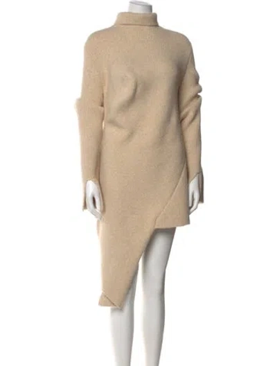 Pre-owned Cult Gaia Mock Neck Sweater In Neutral