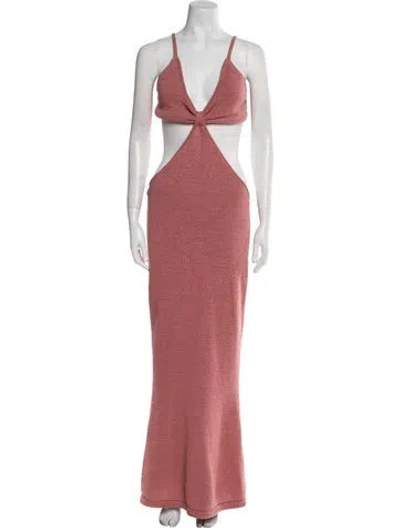 Pre-owned Cult Gaia Mock Neck Sweater In Pink