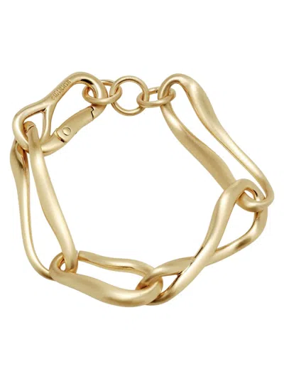 Cult Gaia Modern Women's Brushed Brass Bracelet In Gold