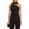 Cult Gaia Moira Asymmetric Neck Micropleat Top In Black
