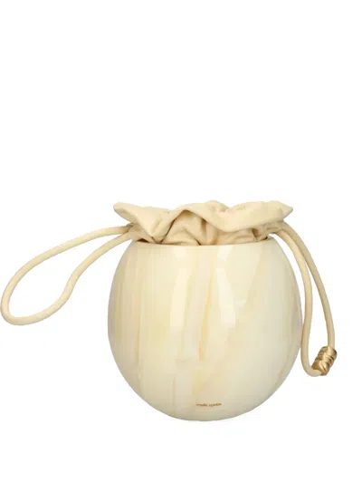 Cult Gaia Mona Marble-sphere Bucket Bag In Neutral