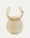Cult Gaia Mona Marbled Acrylic Wristlet Bag In Sand