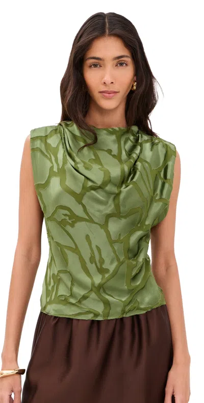Cult Gaia Monette Top Deep Pasture In Green