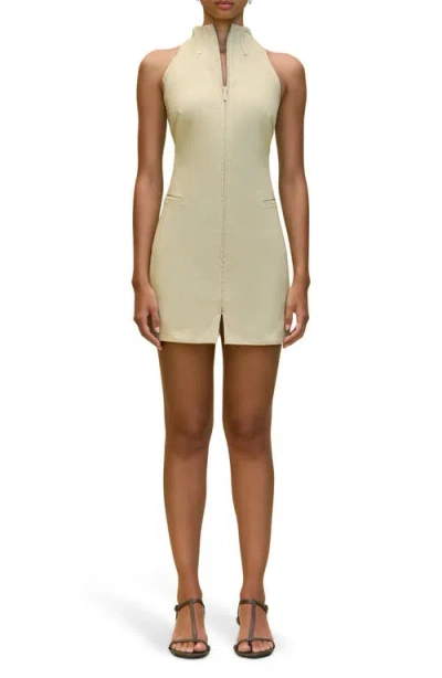 Cult Gaia Morgen High Neck Stretch Cotton Minidress