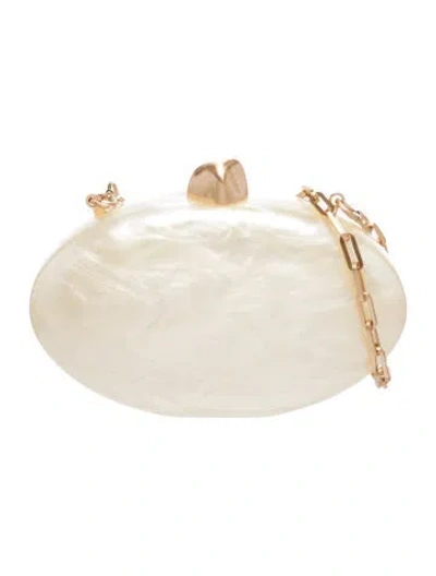 Pre-owned Cult Gaia Mother Of Pearl Clutch W/ Tags In Gold