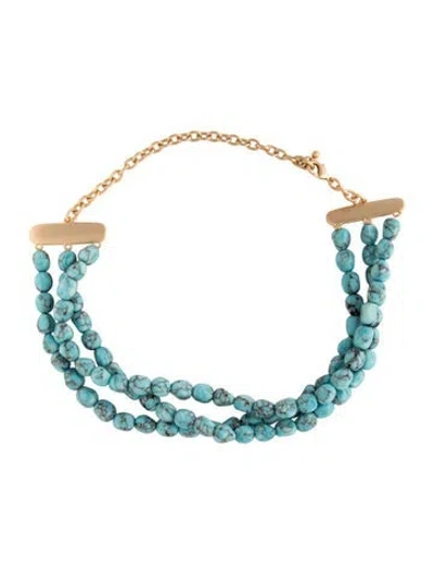Pre-owned Cult Gaia Multistrand Choker Necklace, 18.5" In Multicolor