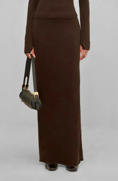 Cult Gaia Nadine Maxi Sweater Skirt In Brown