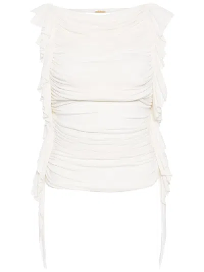 Cult Gaia Nakia Gathered Top In White