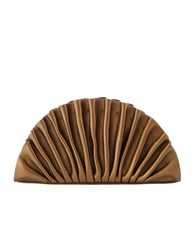 Cult Gaia Nala Clutch In Brown