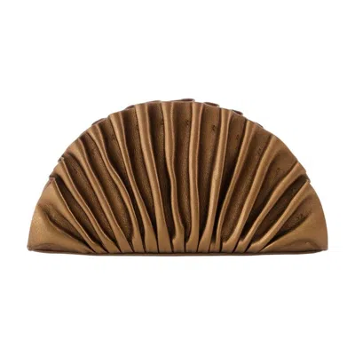 Cult Gaia Nala Clutch  Brown