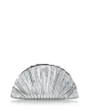 Cult Gaia Nala Mini Shell Metallic Clutch Bag In Silver