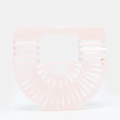 Pre-owned Cult Gaia Nano Ark Pink Acrylic Clutch