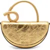 Cult Gaia Azariah Nano Sculptural Metallic Leather Crossbody Bag In Gold