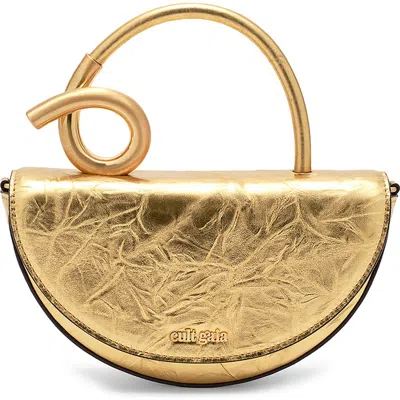 CULT GAIA CULT GAIA NANO AZARIAH METALLIC LEATHER TOP HANDLE BAG