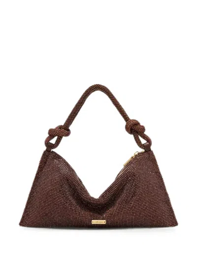 Cult Gaia Nano Hera Crystal-embellished Tote Bag In Brown