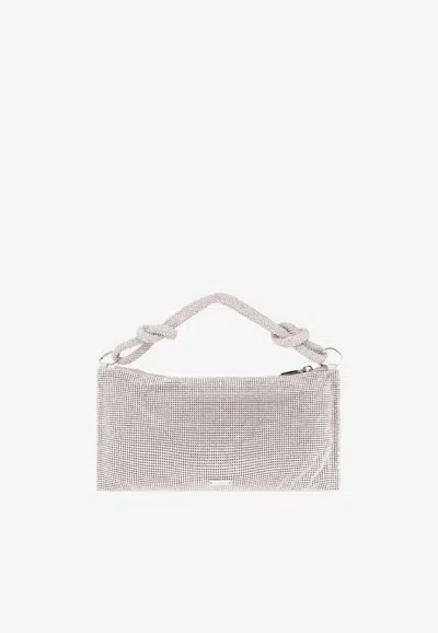 Cult Gaia Nano Hera Knotted Top Handle Bag In Silver