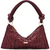 Cult Gaia Nano Hera Leather Shoulder Bag In Burgundy