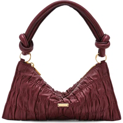 Cult Gaia Nano Hera Leather Shoulder Bag In Burgundy