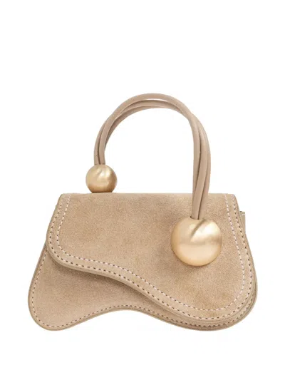 Cult Gaia Nano Kazia Leather Bag In Neutral