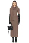 Cult Gaia Natacha Cable-knit Wool And Cashmere-blend Dress In Brown
