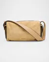 Cult Gaia Natasha Zip Suede & Leather Shoulder Bag In Neutral