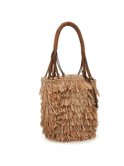 Cult Gaia Natural Raffia Handbag