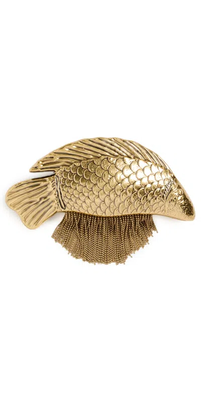 Cult Gaia Neemo Clutch Antique Brass