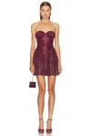 Cult Gaia Nella Mini Dress In Brown