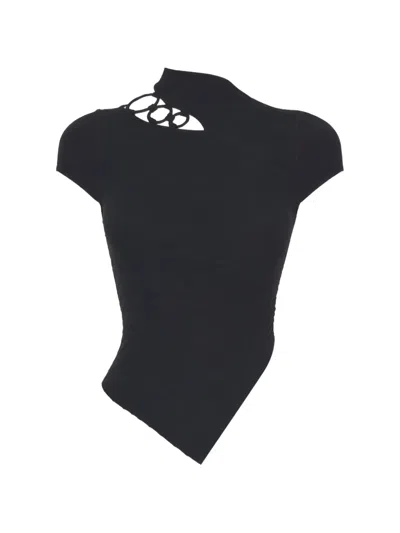 Cult Gaia Nessi Cut-out Top In Black