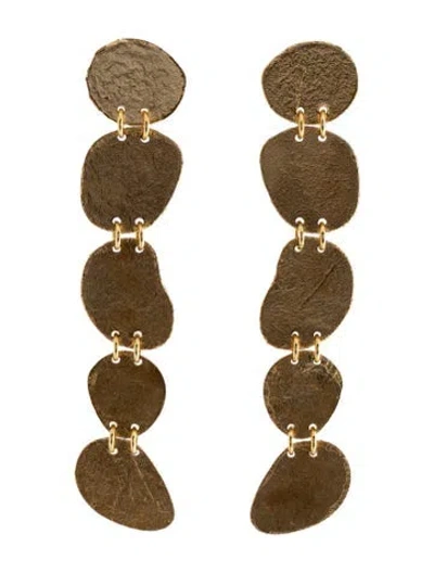 Pre-owned Cult Gaia Nidia Drop Earrings In Gold