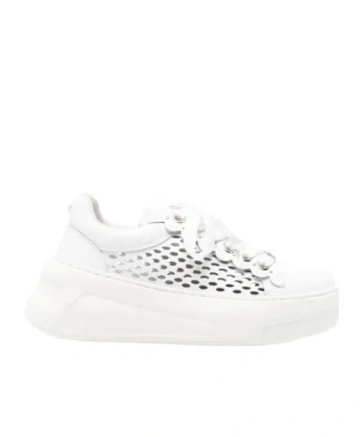 Cult Gaia Nirvana Perforated Sneakers In White