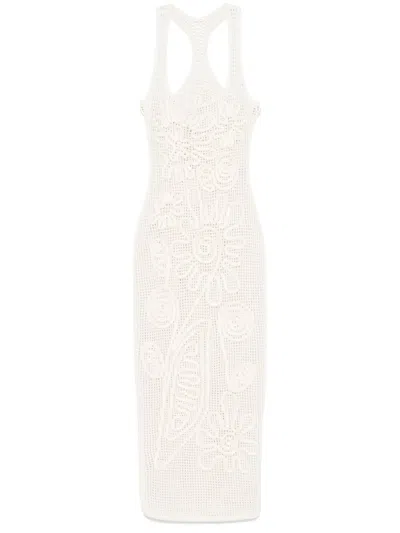 Cult Gaia Nissa Knit Midi Dress In Off-white