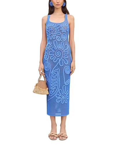 Cult Gaia Nissa Knit Dress Capri In Blue