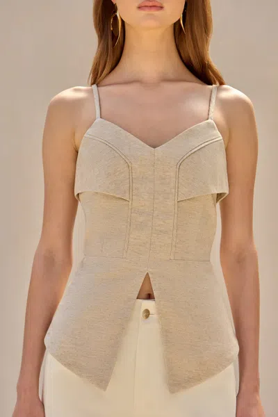 Cult Gaia Noah Top In Beach In 中性色
