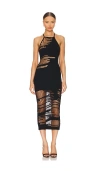Cult Gaia Nodin Open-knit Coverup In Black