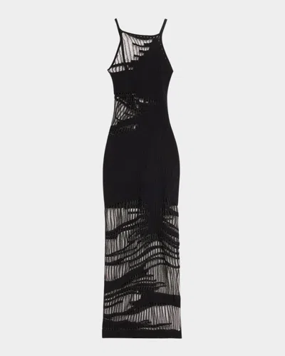 Cult Gaia Nodin Open-knit Coverup In Black