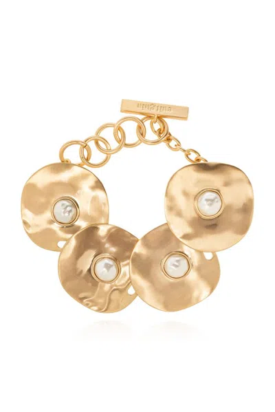 Cult Gaia Letter Detail Bracelet In Gold