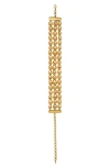 Cult Gaia Nora Choker In Gold Foiled Wood In Antique Brass