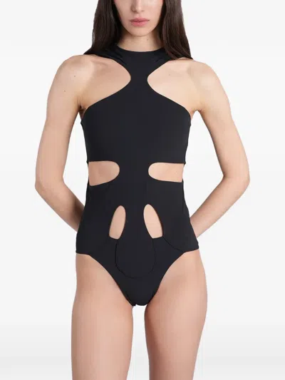 Cult Gaia Novella Cut-out Swimsuit In Blue
